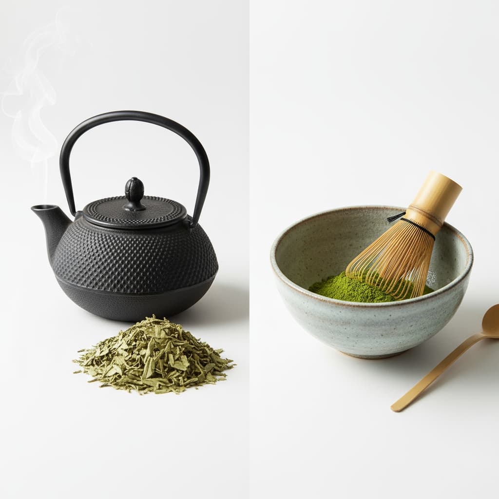 Vergleich zwischen normalem Grüntee und Matcha - Zubereitung und Unterschiede